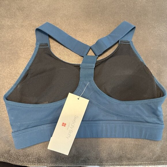 Sweaty Betty Running Sports Bra Zero Gravity Women’s Small Blue - Picture 4 of 7
